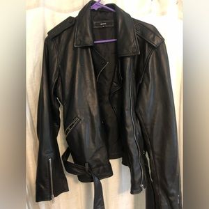 Quince leather moto jacket